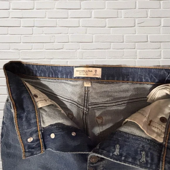 Abercrombie & Fitch Curve Love Kick Flare Jeans 28 6S Ultra High Rise Button Fly - Picture 2 of 4